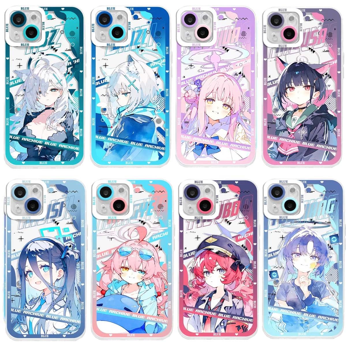 Amazon.co.jp: ブルーアーカイブ スマホケース 砂狼シロコ 空崎ヒナ
